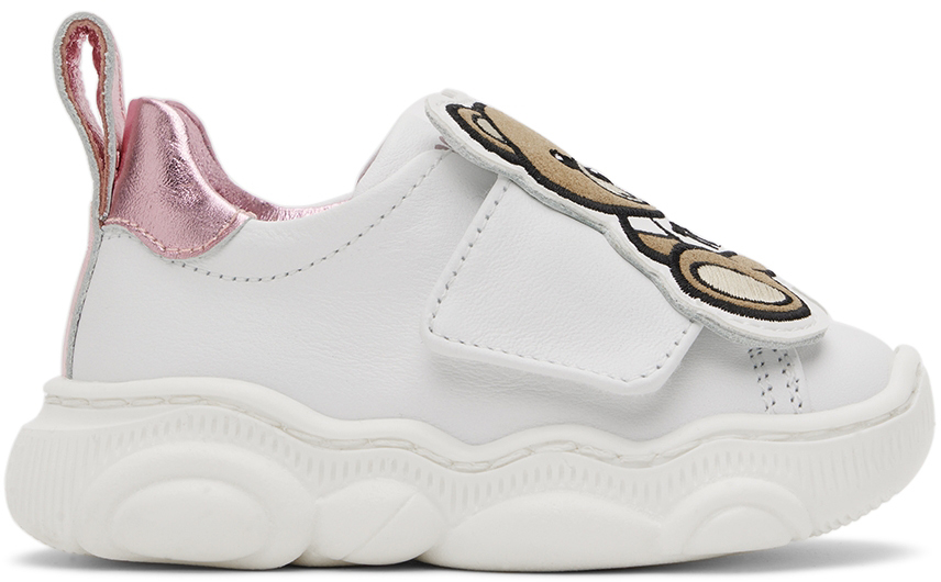 Moschino Baby White Bubble Sole Sneakers