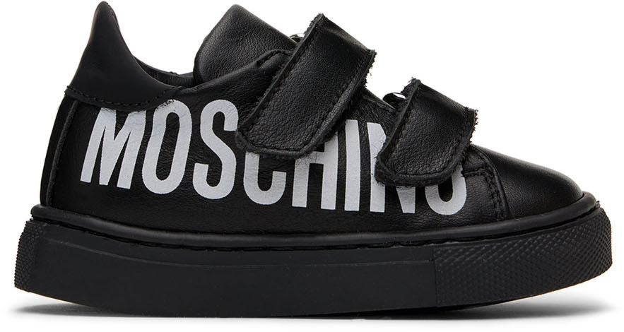 Moschino Baby Black Velcro Sneakers In Black Var. 2