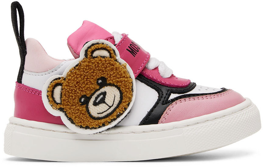 Moschino Baby Pink Teddy Sneakers In Pink Var. 1