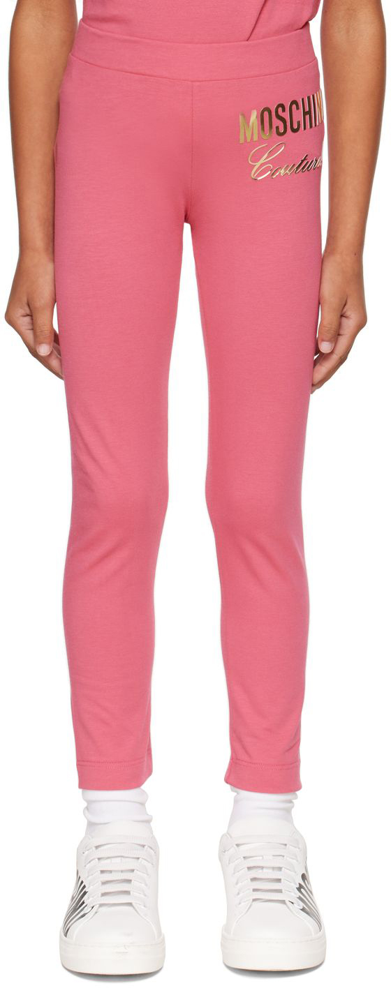 Moschino Kids Pink 'Couture' Leggings