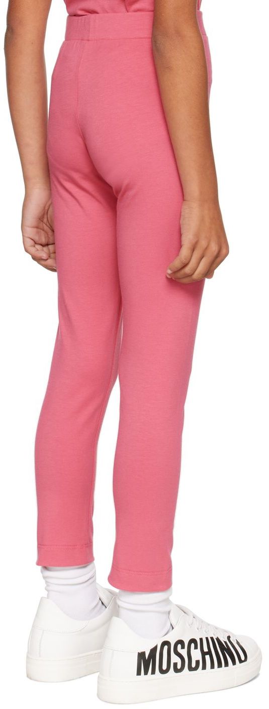 Moschino Kids Pink 'couture' Leggings In Var. 50716 Carmine R
