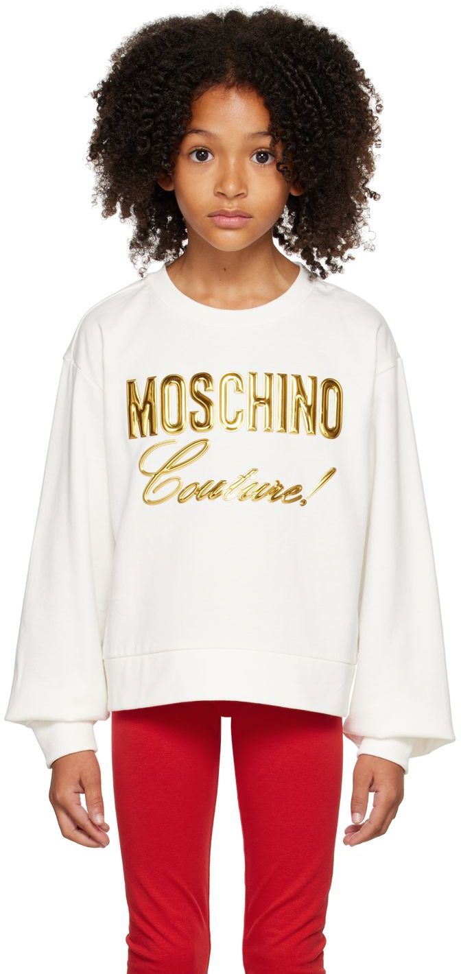 Moschino Kids White 'Couture' Sweatshirt