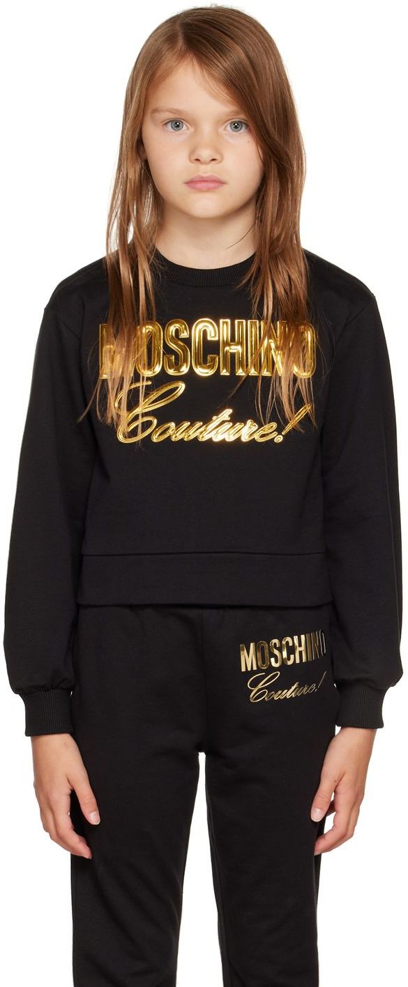 Moschinoのキッズ｜ブラック Couture スウェットシャツがセール中