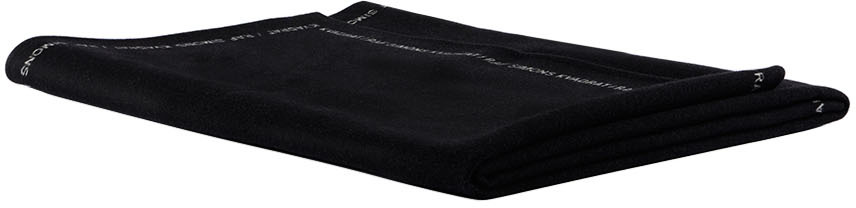 KVADRAT/RAF SIMONS BLACK DOUBLE-FACED WOOL THROW