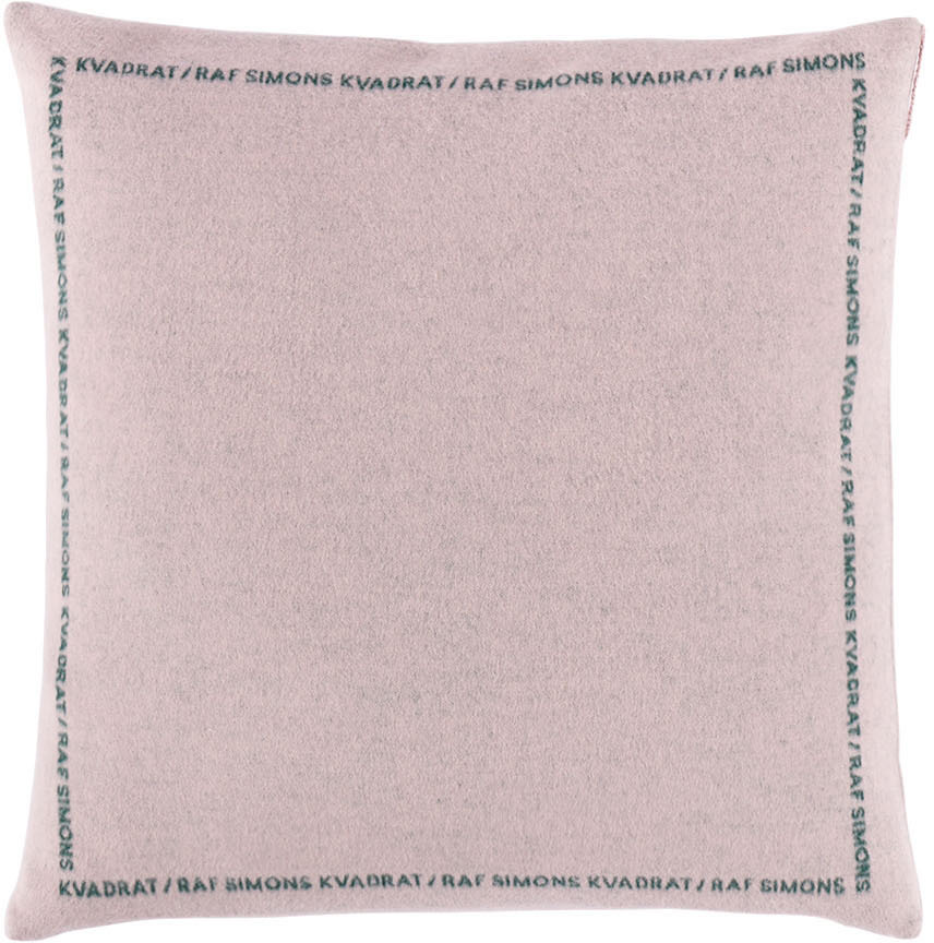 Kvadrat/raf Simons Pink Double Face Wool Cushion In 0622 Pink