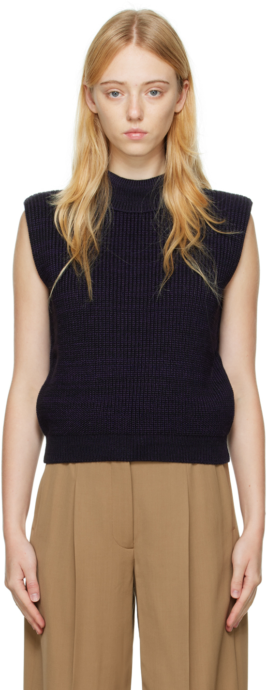 Navy High Neck Turtleneck