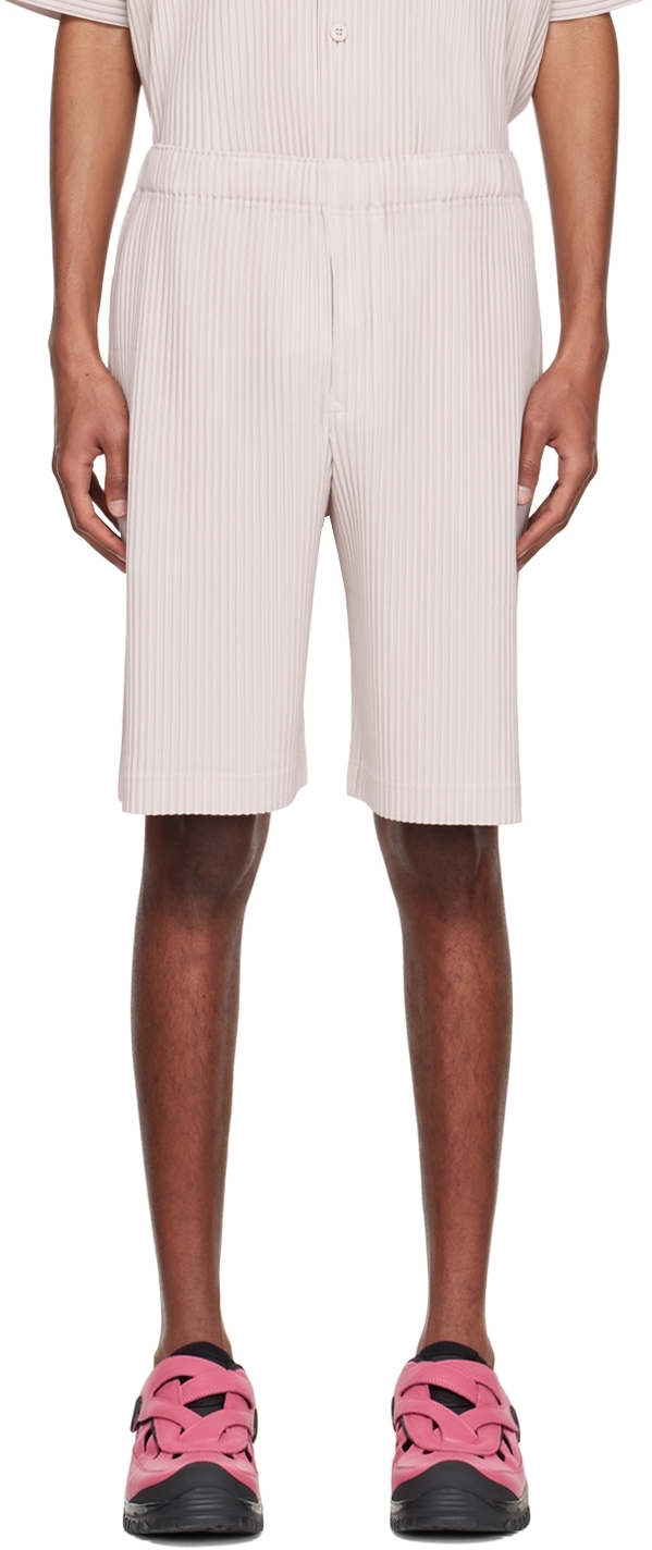 Issey Miyake Pink Polyester Shorts 