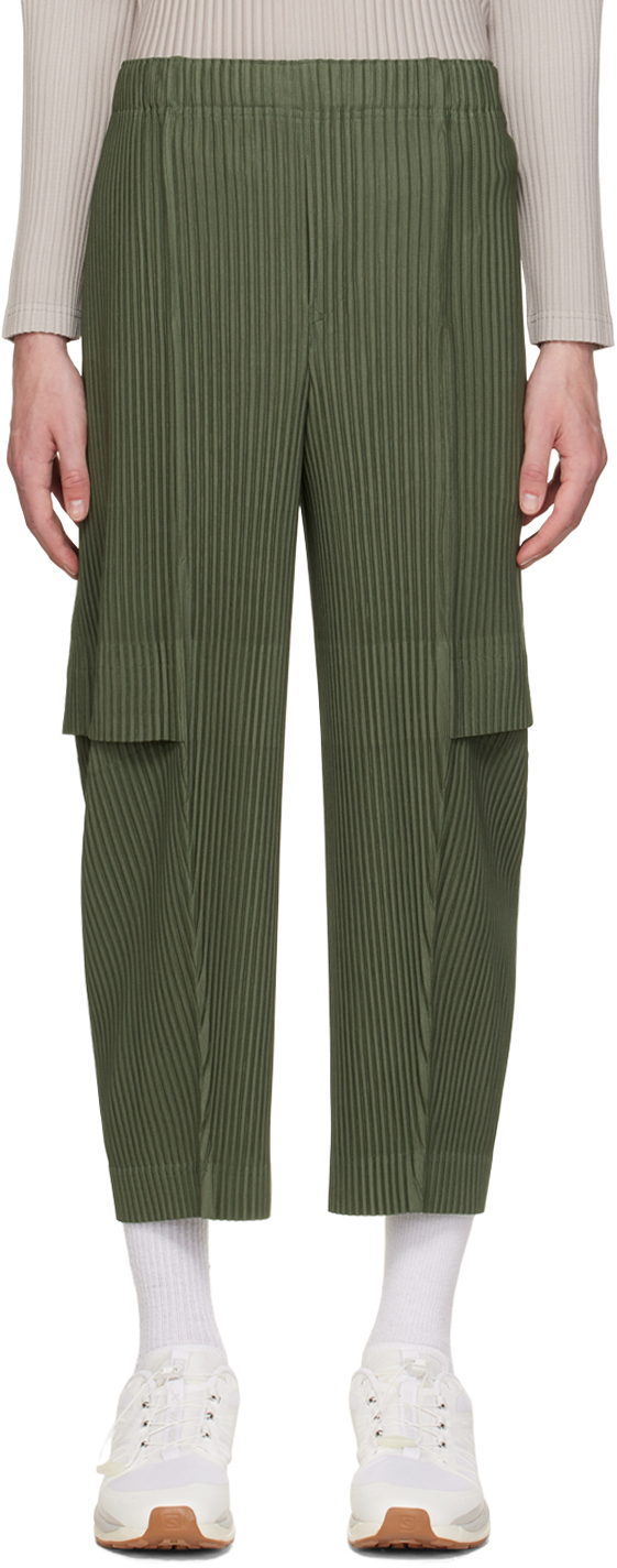 Green Loose Fit Cargo Pants