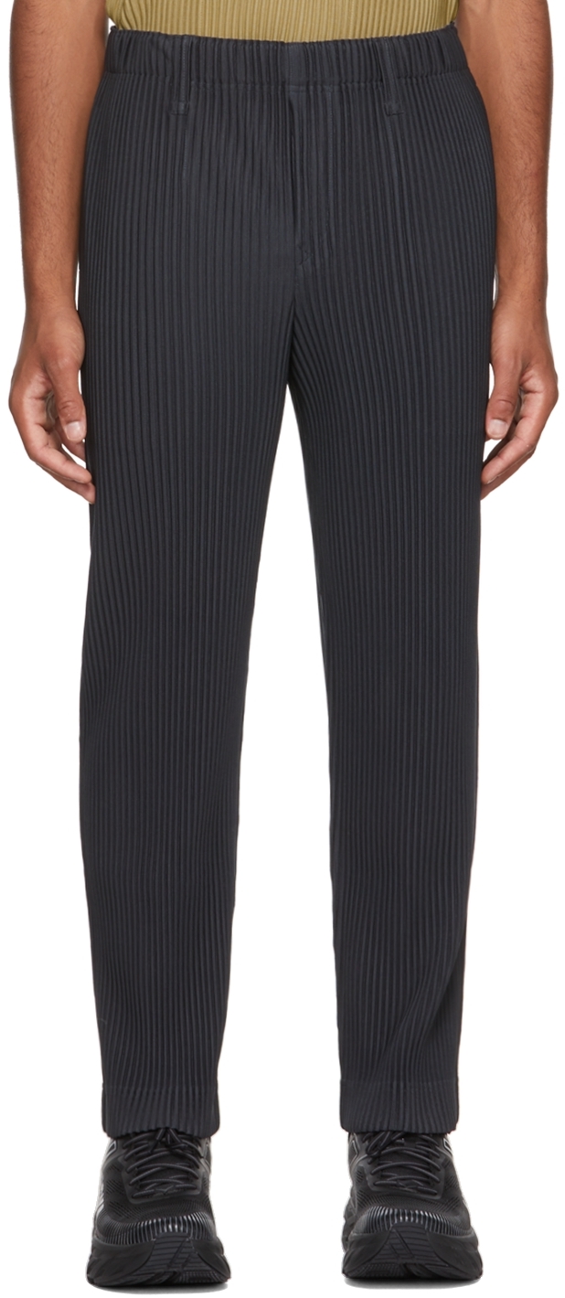 Gray Tailored Pleats 1 Trousers