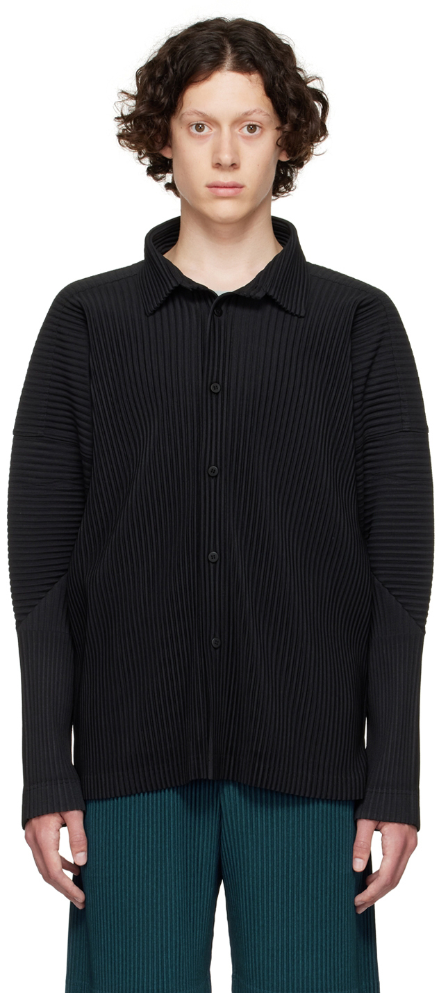 Homme Plissé Issey Miyake Black Polyester Shirt | Smart Closet