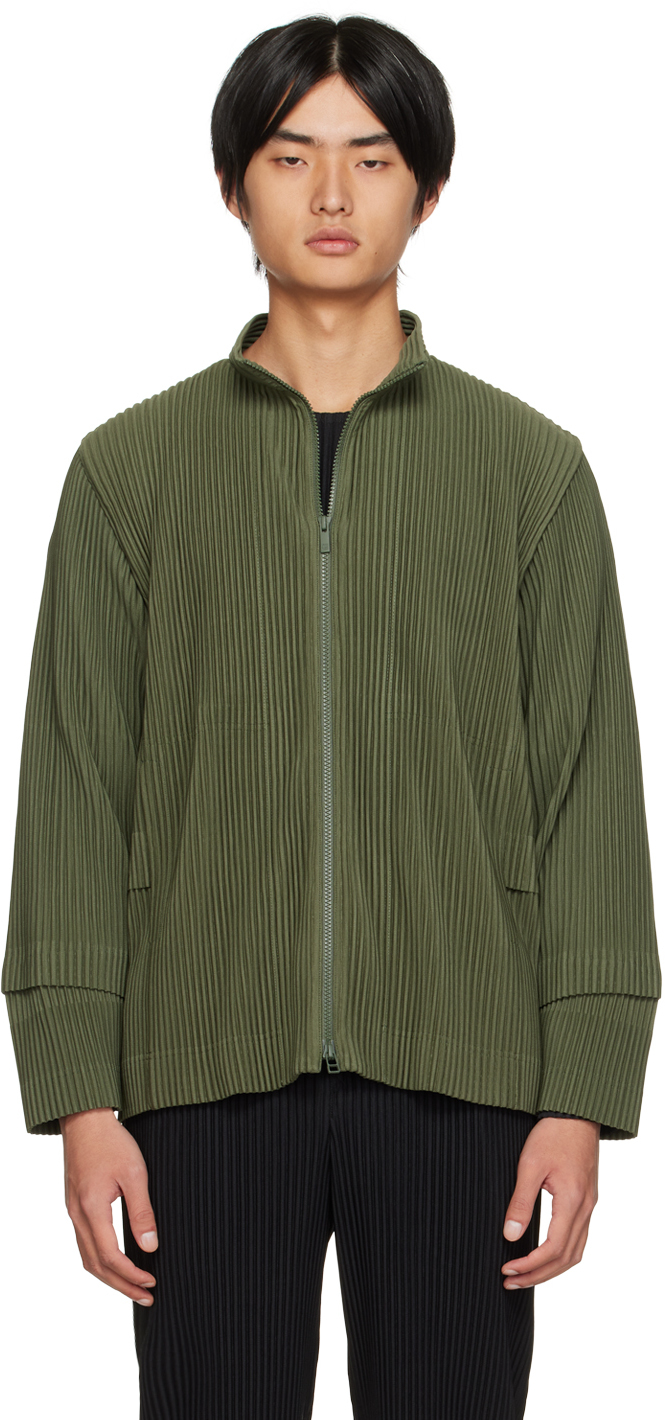 Khaki Cargo Sweater by Homme Plissé Issey Miyake on Sale