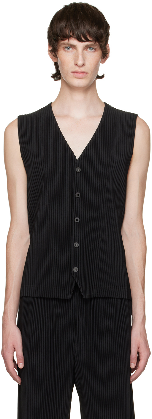 Homme Plissé Issey Miyake Black Basics Vest | Smart Closet