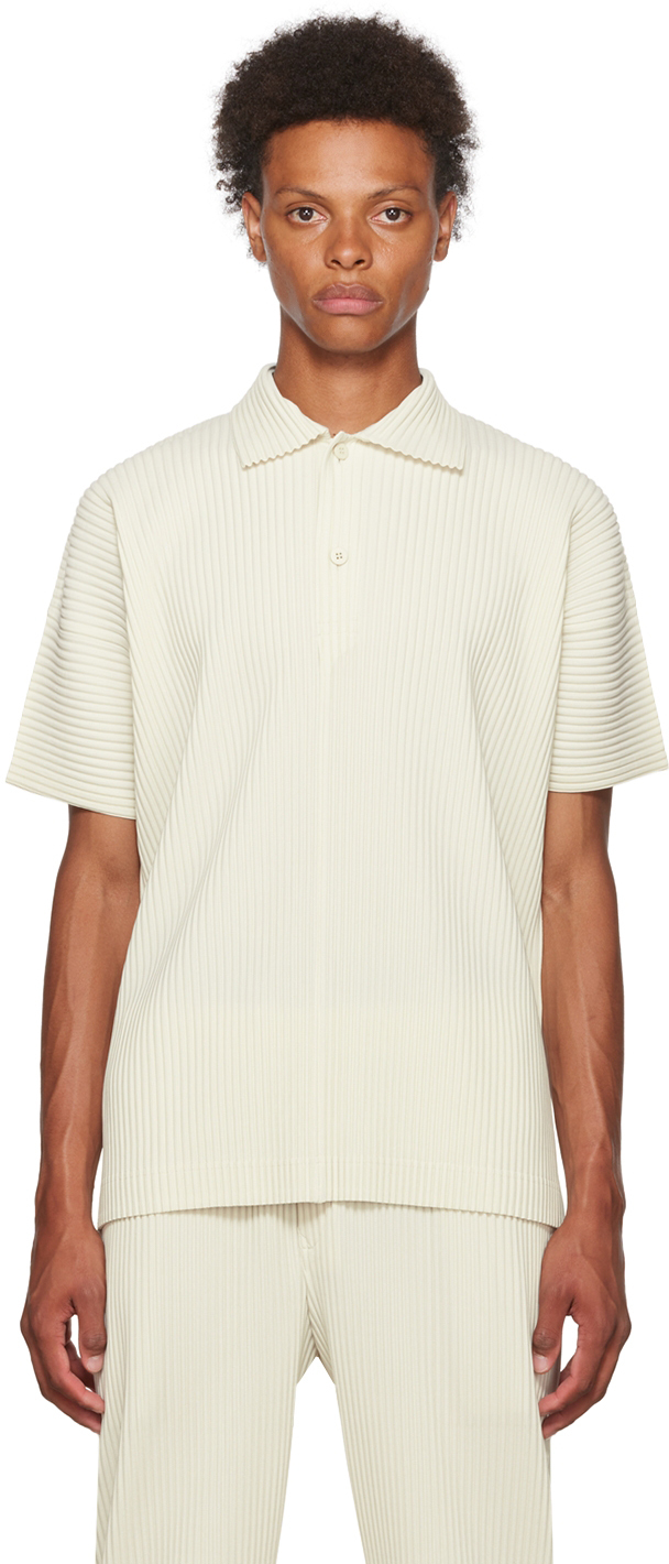 Homme Plissé Issey Miyake: Off-White Monthly Color June Polo | SSENSE
