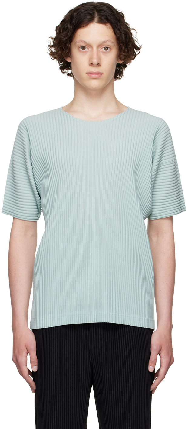 HOMME PLISSÉ ISSEY MIYAKE Green Polyester T-Shirt