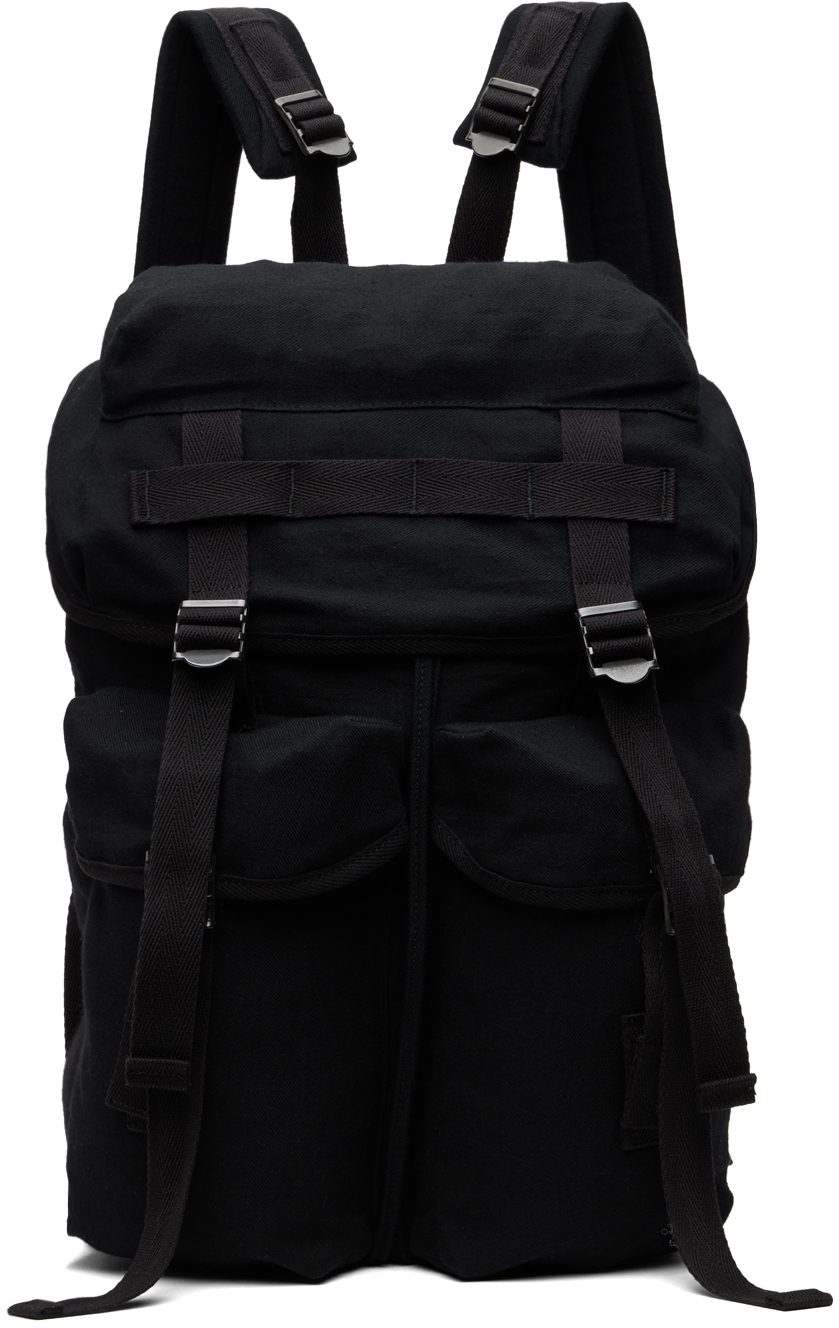 Y's Black Military Backpack