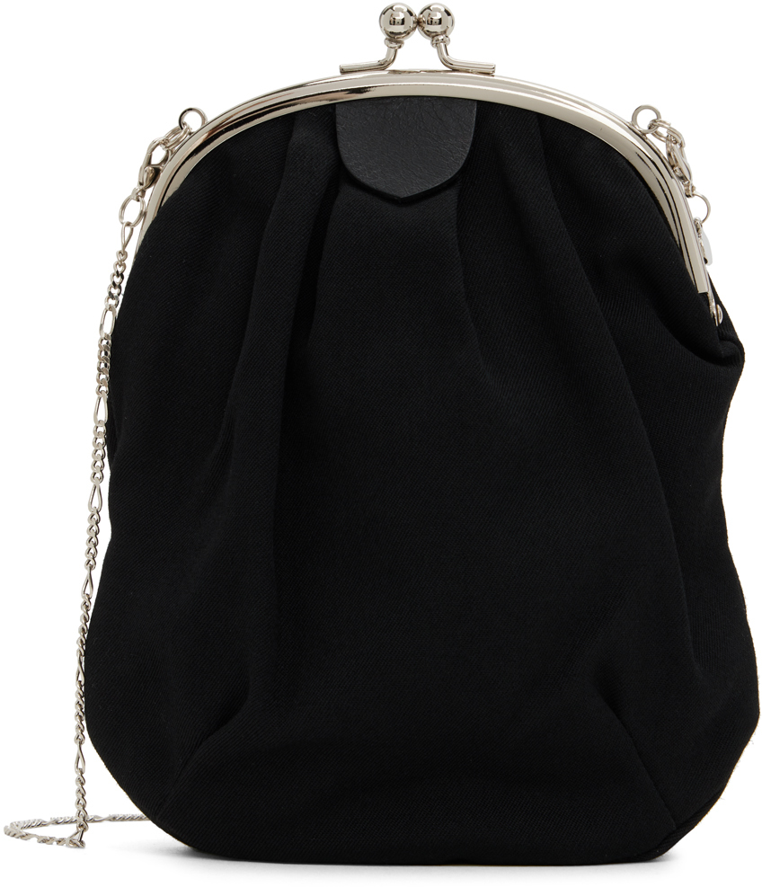 Black Clasp Shoulder Bag by Y's on Sale