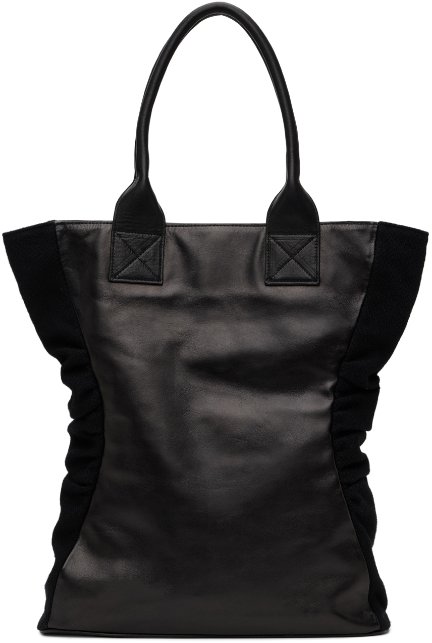 Y's Black Combi Side Gather Tote
