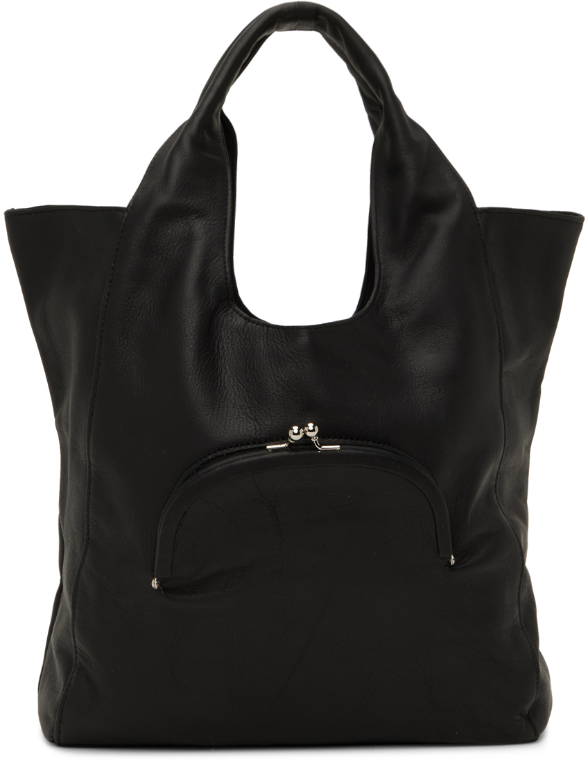 Y's Black Clasp Shoulder Bag