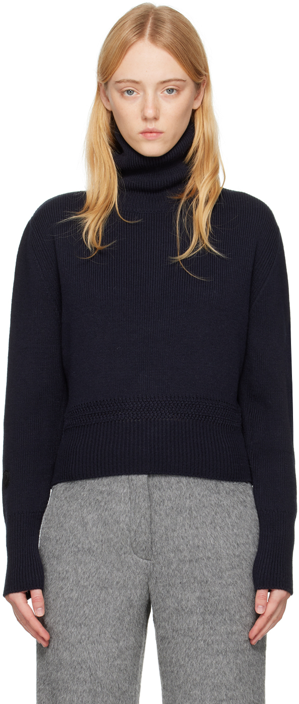 Navy Rib Turtleneck by TheOpen Product on Sale