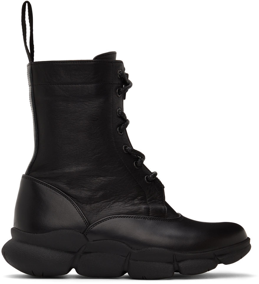 Black Nume Ankle Boots by Y's on Sale