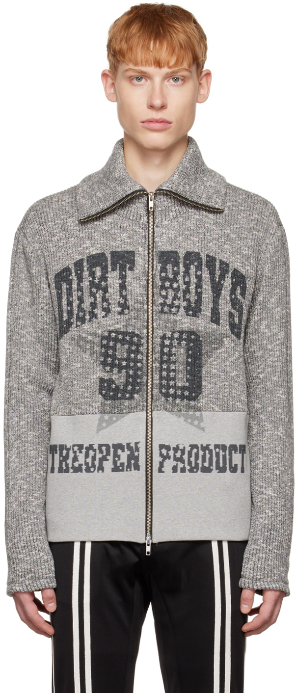 OPEN YY SSENSE Exclusive Gray Dirt Boys Jacket SSENSE