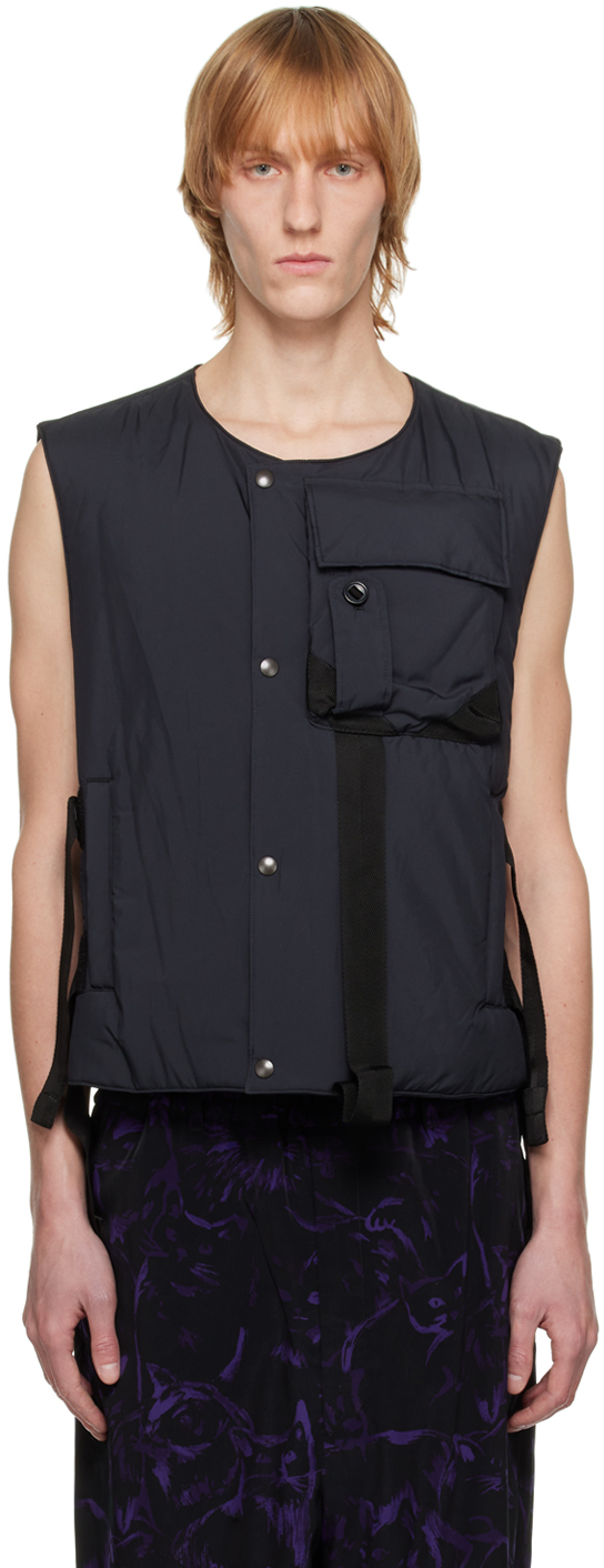 Y Western Horseshoe Vest - Navy