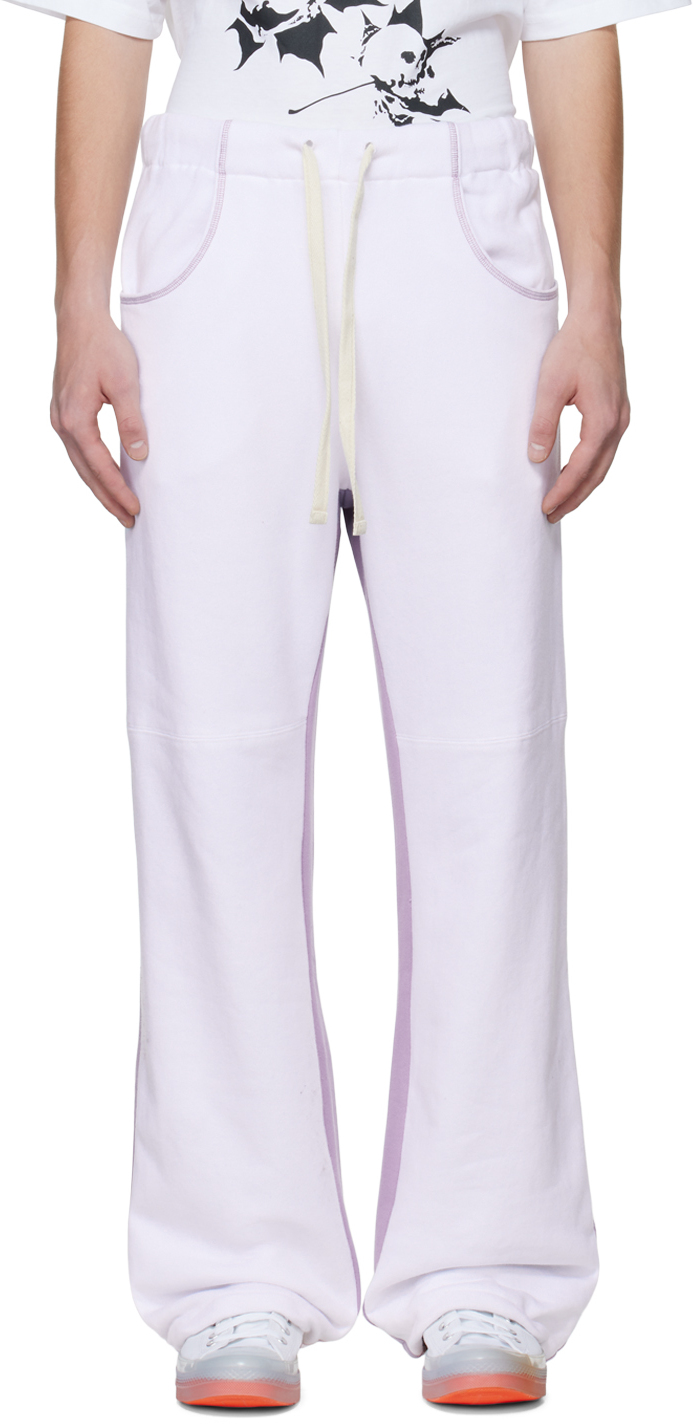 Theopen Product Ssense Exclusive White Contrast Lounge Pants