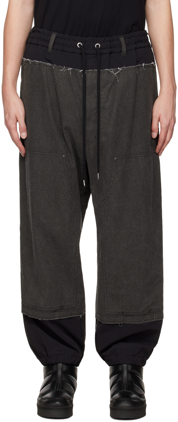 Y's: Gray Patch Lounge Pants | SSENSE