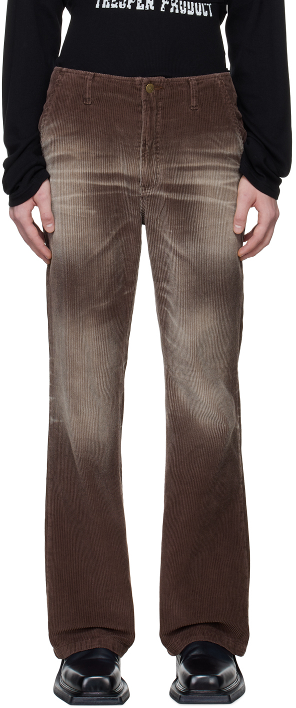 Theopen Product Ssense Exclusive Brown Trousers