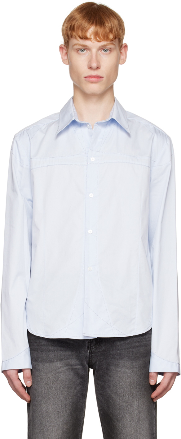 SSENSE Exclusive Blue Stitched Shirt