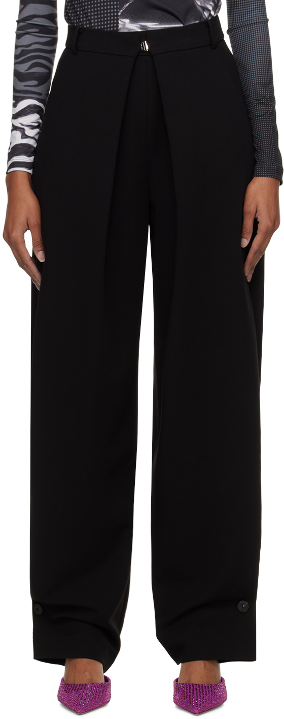 Black Button Trousers