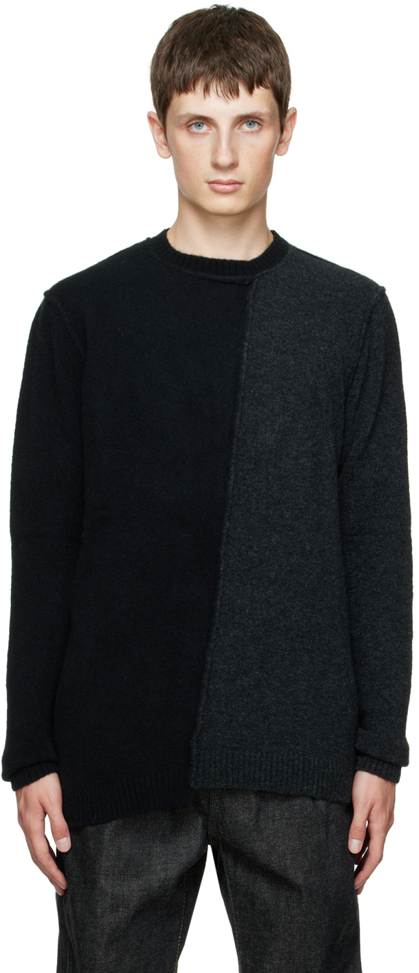 Black & Gray Asymmetric Sweater