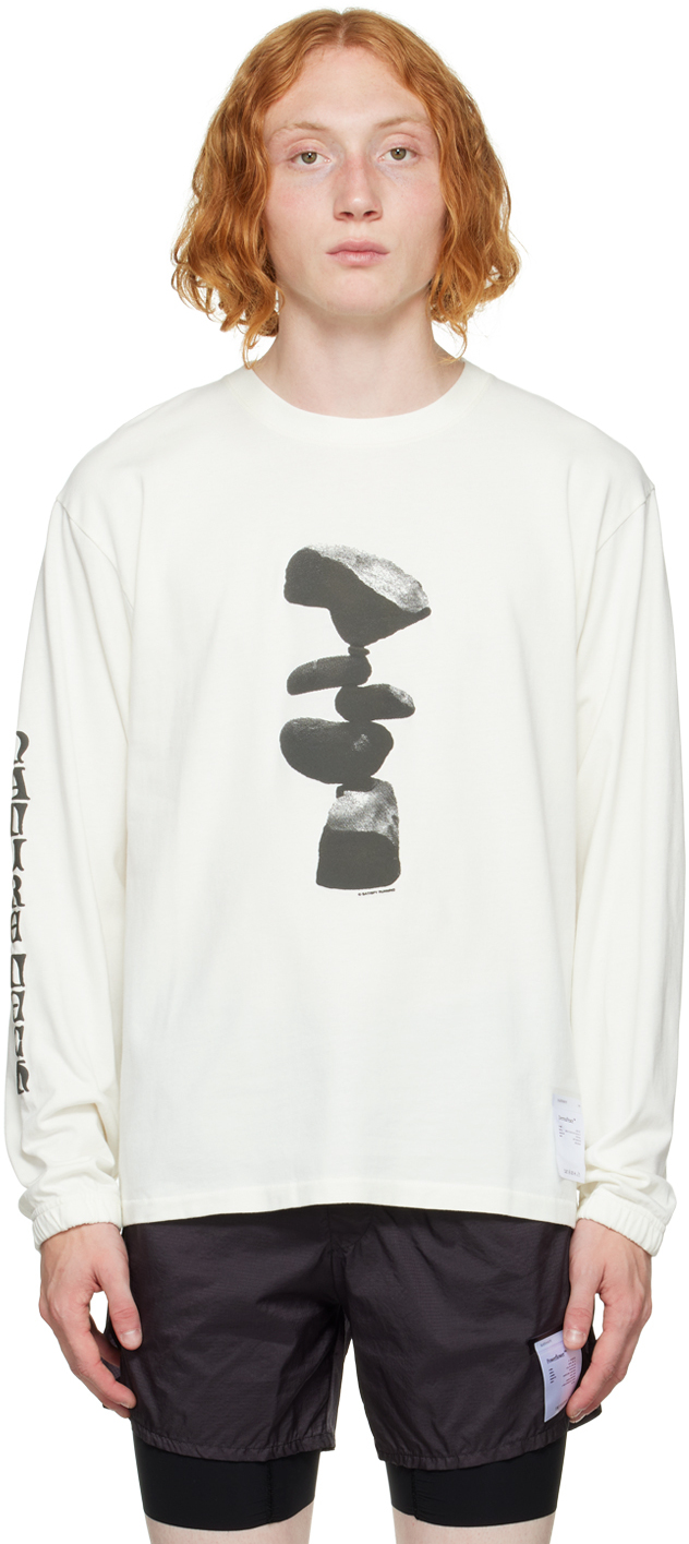 Satisfy: SSENSE Exclusive White DermaPeace Long Sleeve T-Shirt | SSENSE ...