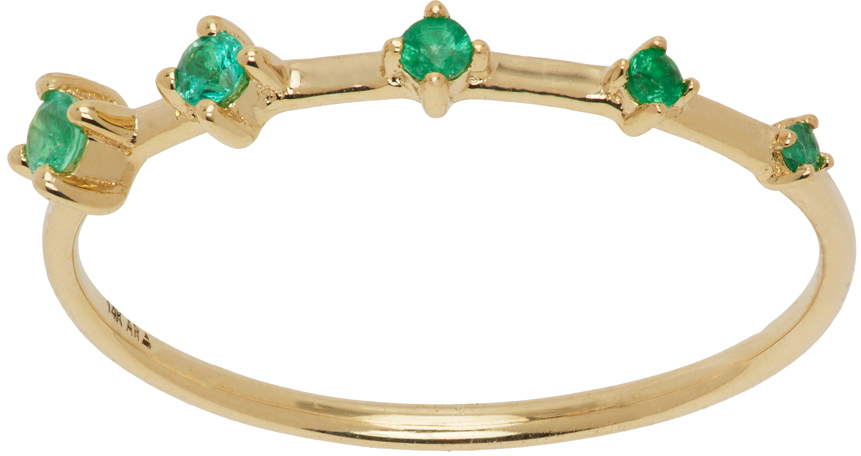 Adina Reyter Gold Emerald Stacking Ring