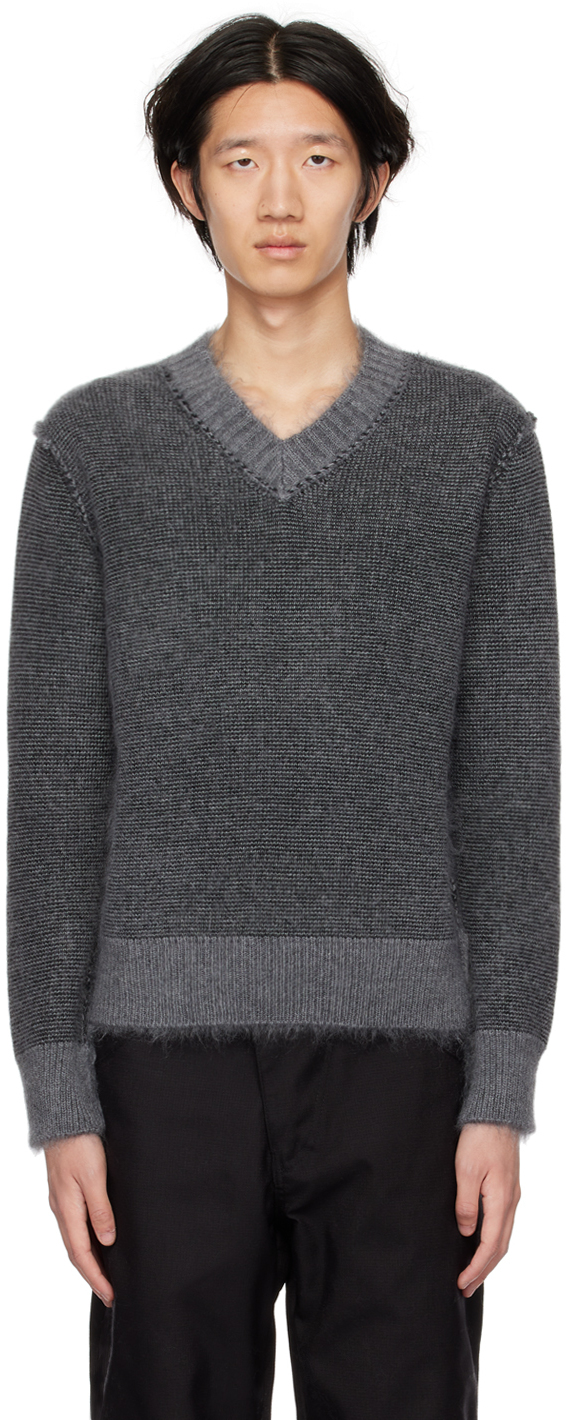 Craig Green Gray Brushed Reversible Sweater