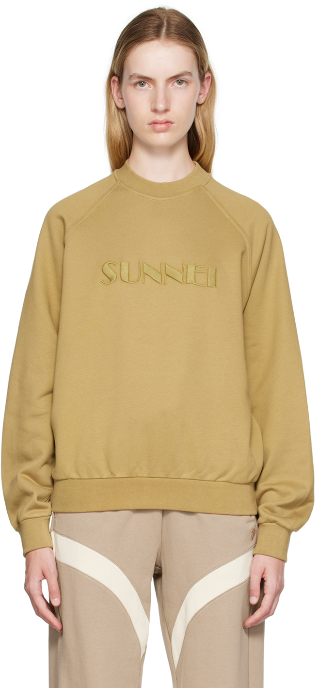 Khaki Embroidered Sweatshirt