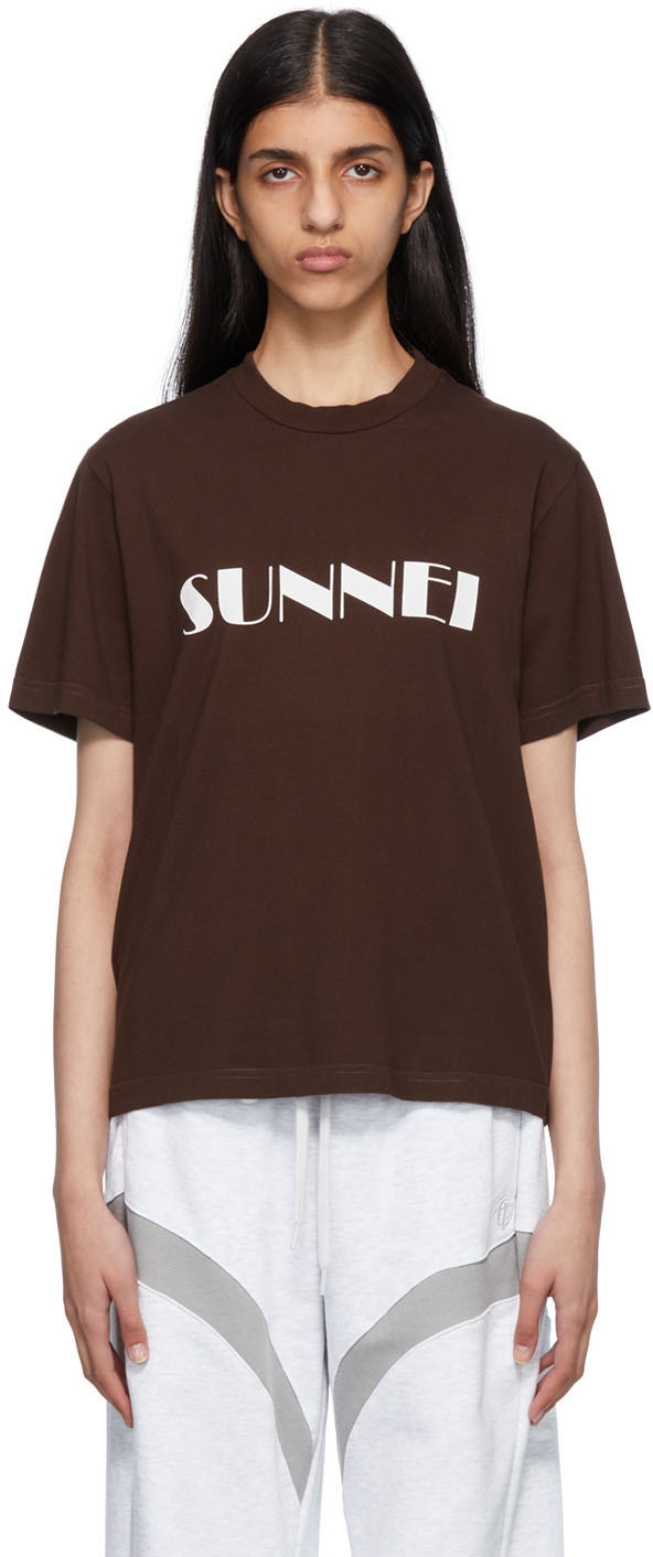 SUNNEI: SSENSE Canada Exclusive Brown T-Shirt | SSENSE