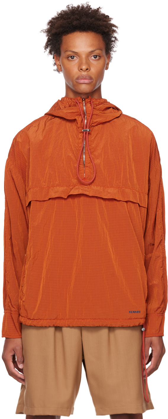 Orange Anorak Jacket