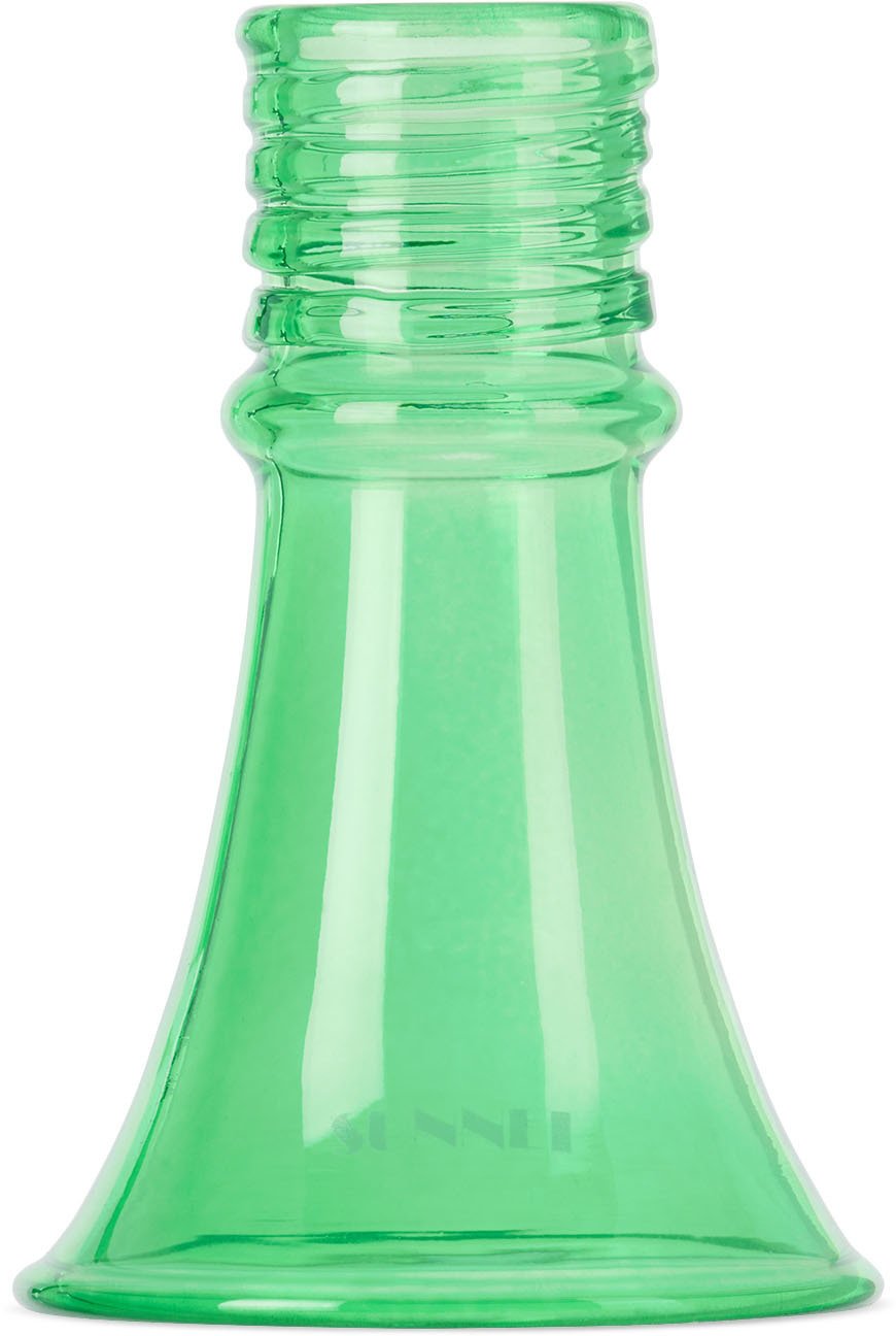 Sunnei Green Frizzante Candleholder In Bottle Green