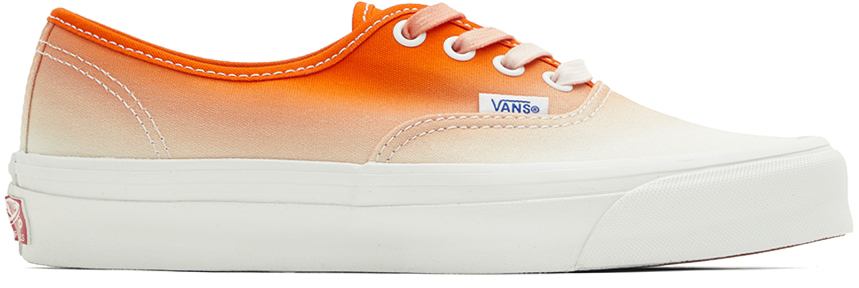 Vans Orange & White Og Authentic L Trainers In Orange/white
