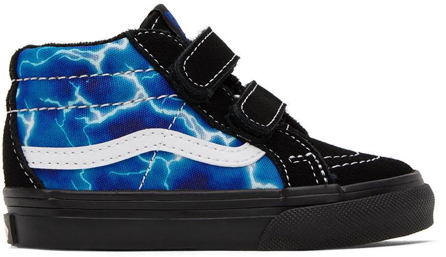 Vans Baby Blue & Black Sk8-mid Reissu Sneakers In Glow Lightning Black