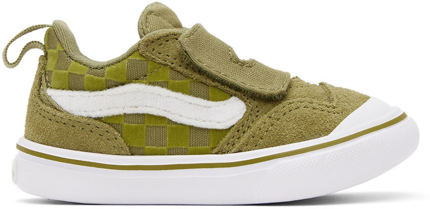 Vans Baby Green Comfycush New Skool V Sneakers In Safe Space Olive