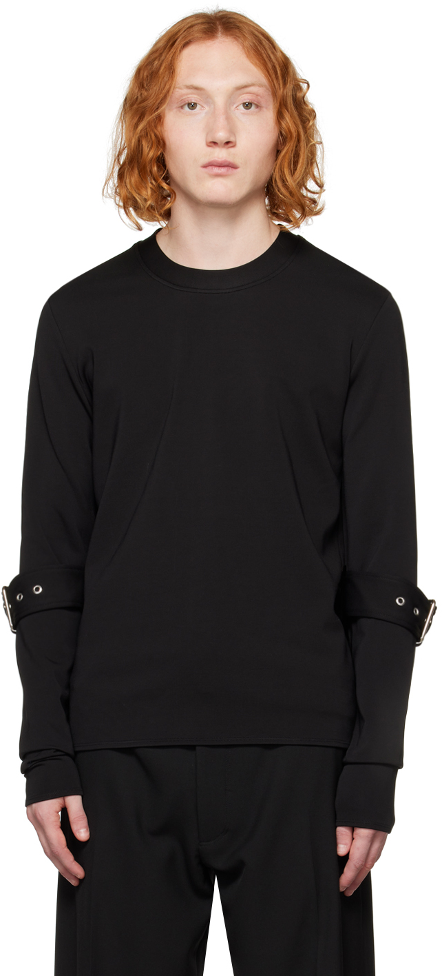 Maximilian Davis: Black Stride Sweater | SSENSE Canada