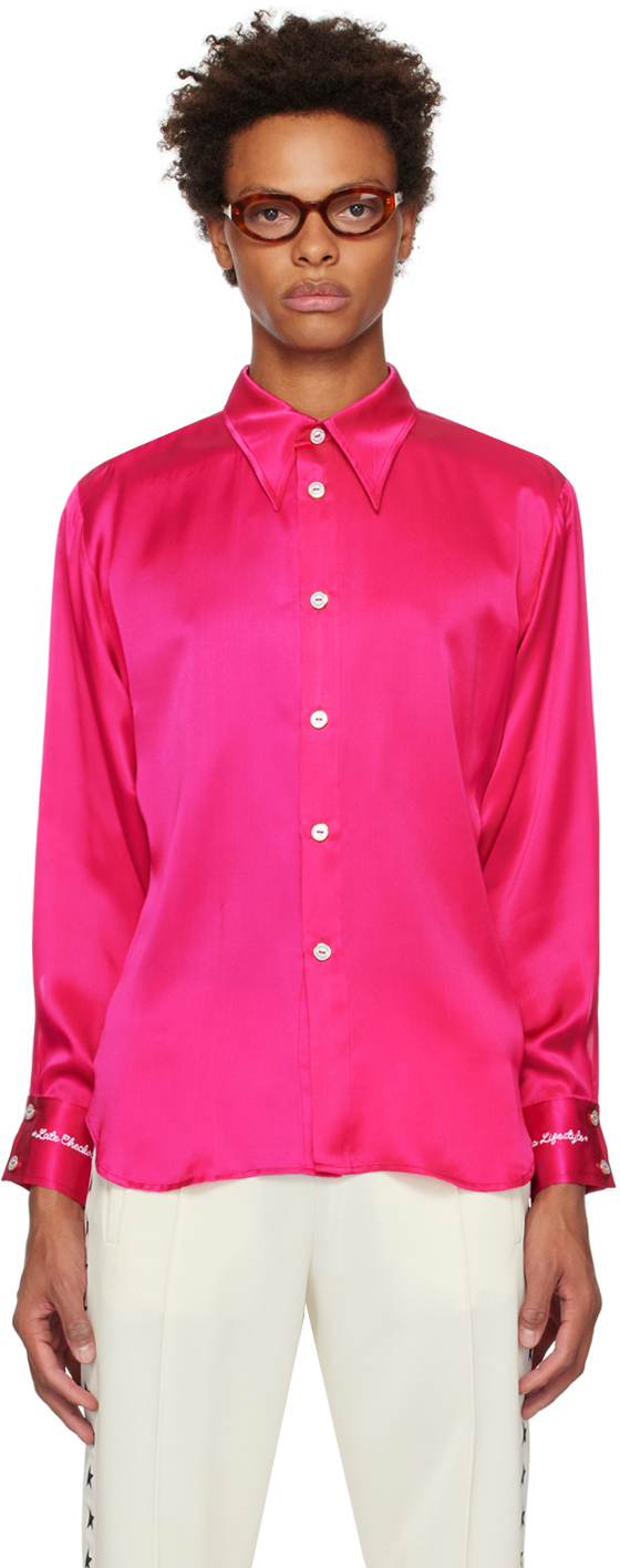 Late Checkout: Pink 'Issa Lifestyle' Shirt | SSENSE Canada