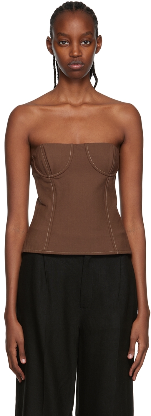 Brown Adrien Bustier