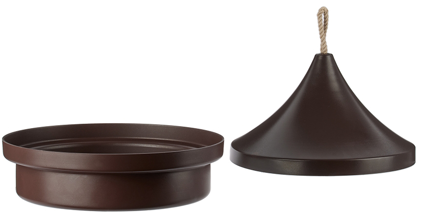 Knindustrie Conical-lidded Food Container In Dark Brown