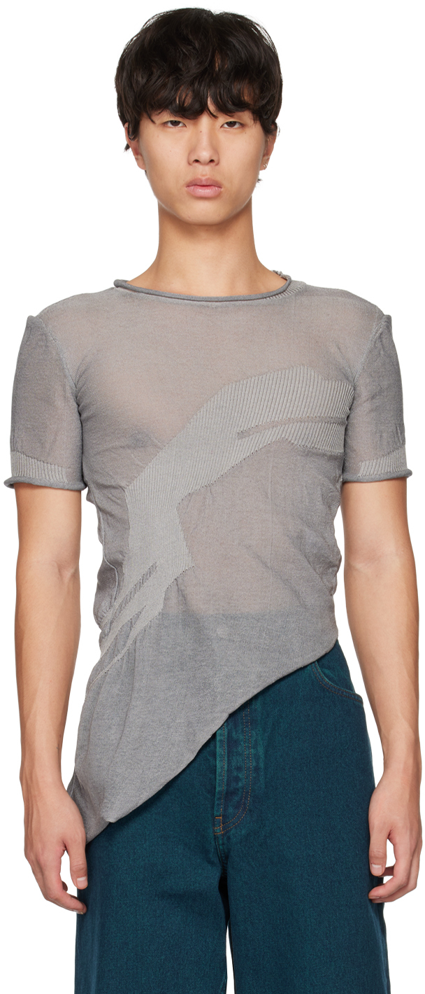 SSENSE Exclusive Gray Scar T-Shirt