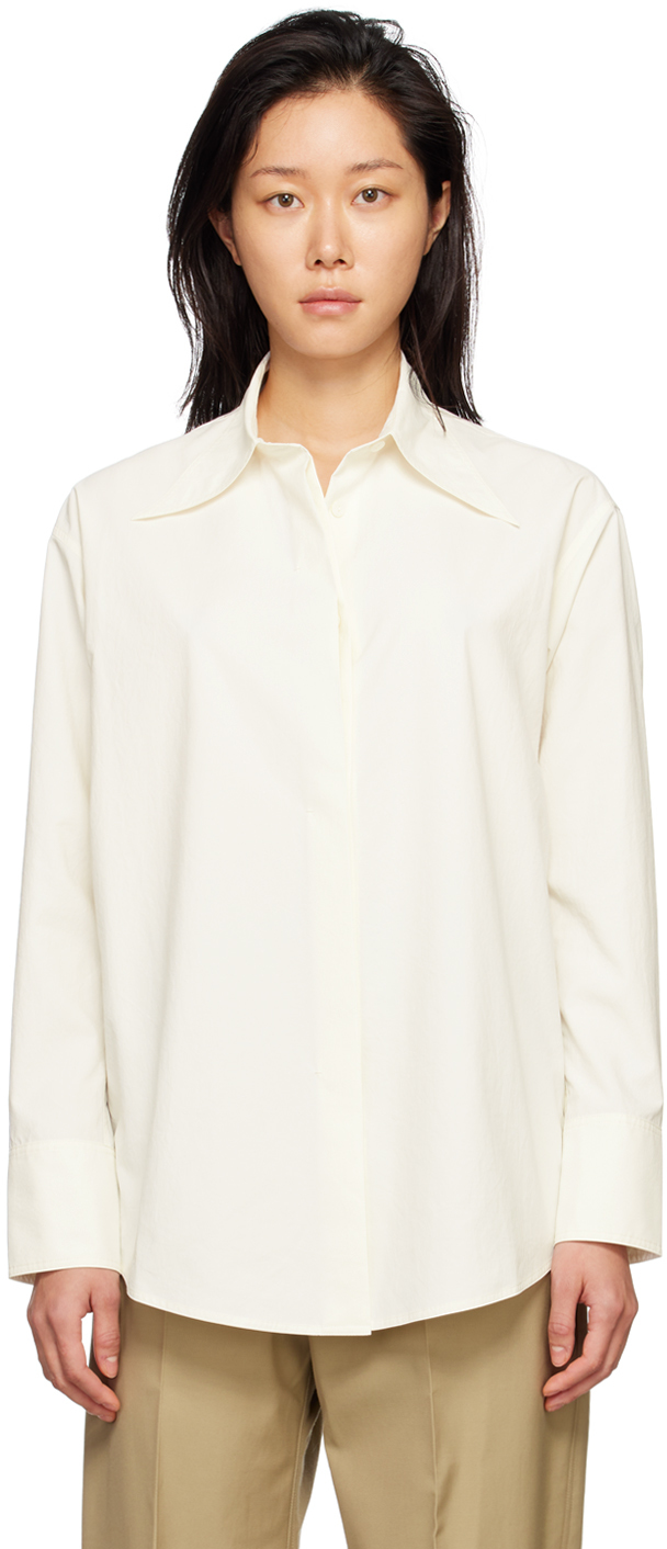 GIA STUDIOS Off-White Pointed Collar Shirt