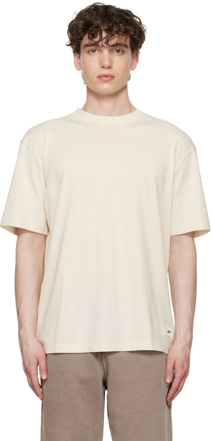 Leche un poco componente Beige Cotton T-Shirt by Reebok Classics on Sale