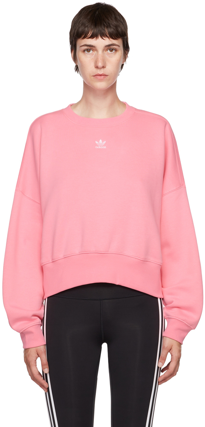 fodbold Gå ud deltage adidas Originals: Pink Adicolor Sweatshirt | SSENSE
